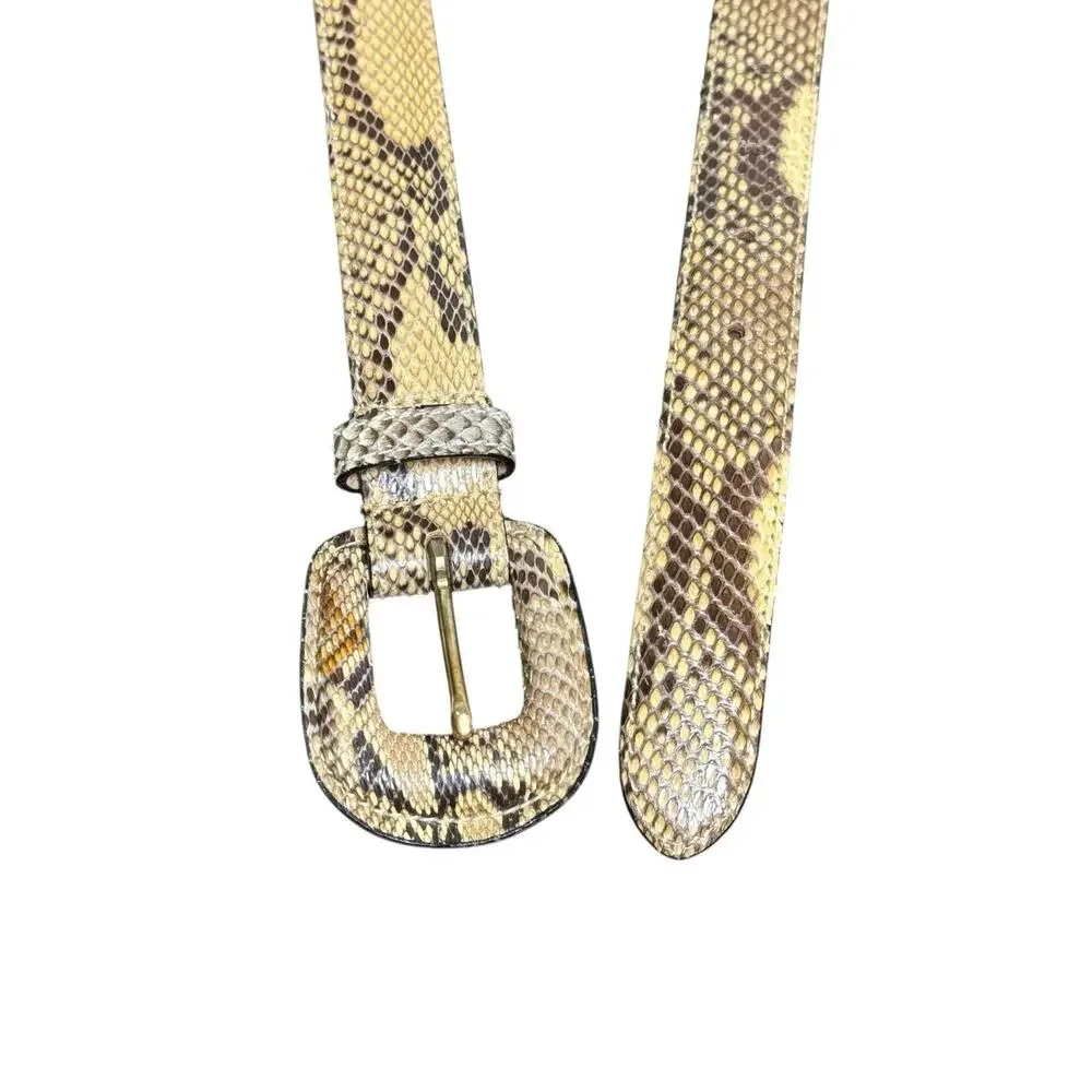 Vintage 90's Snakeskin WCM New York Genuine Python Belt Size L